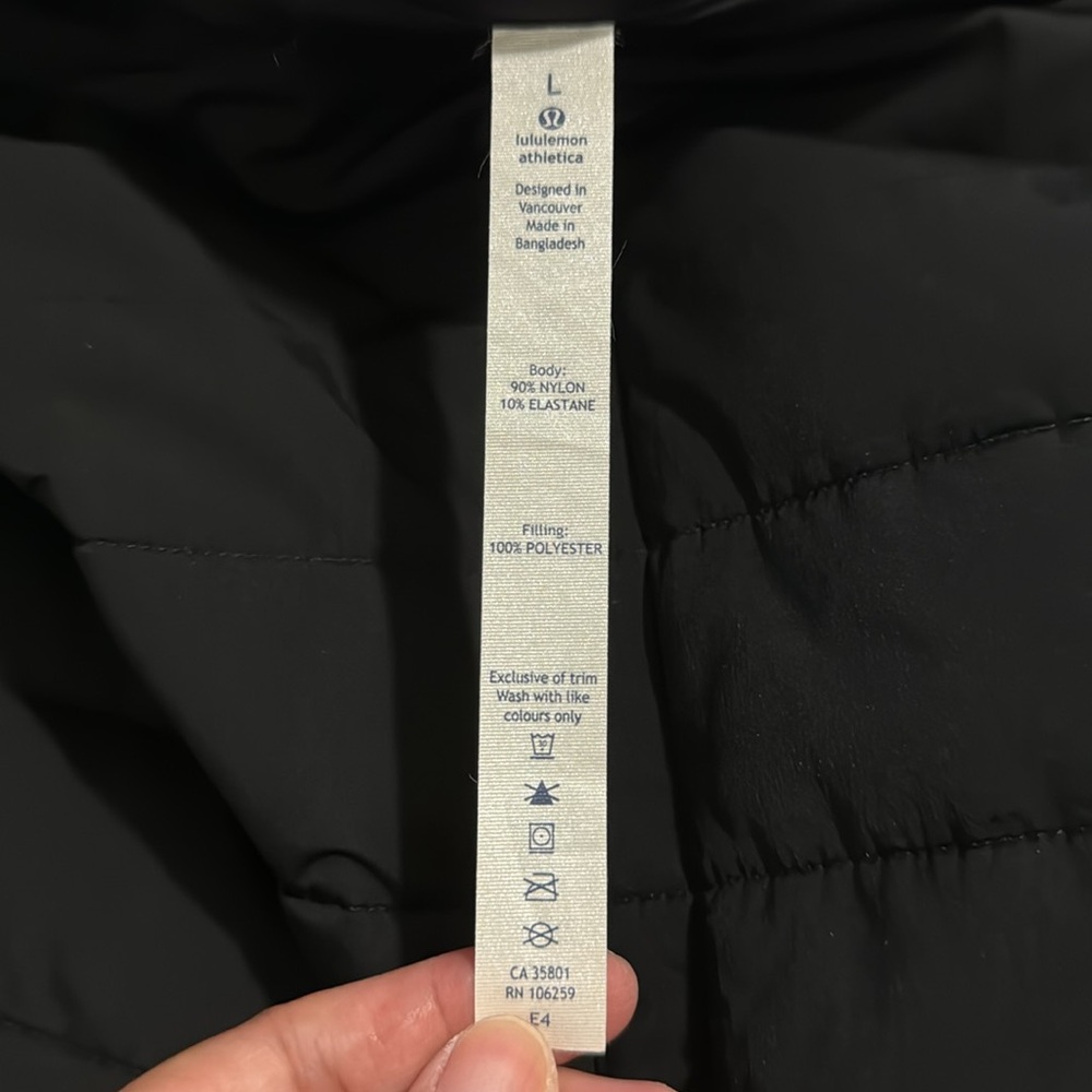 Lululemon Quilted Overshirt Shacket Black Shirt Jacket Snap Chest Pocket-Large - Picture 10 of 11